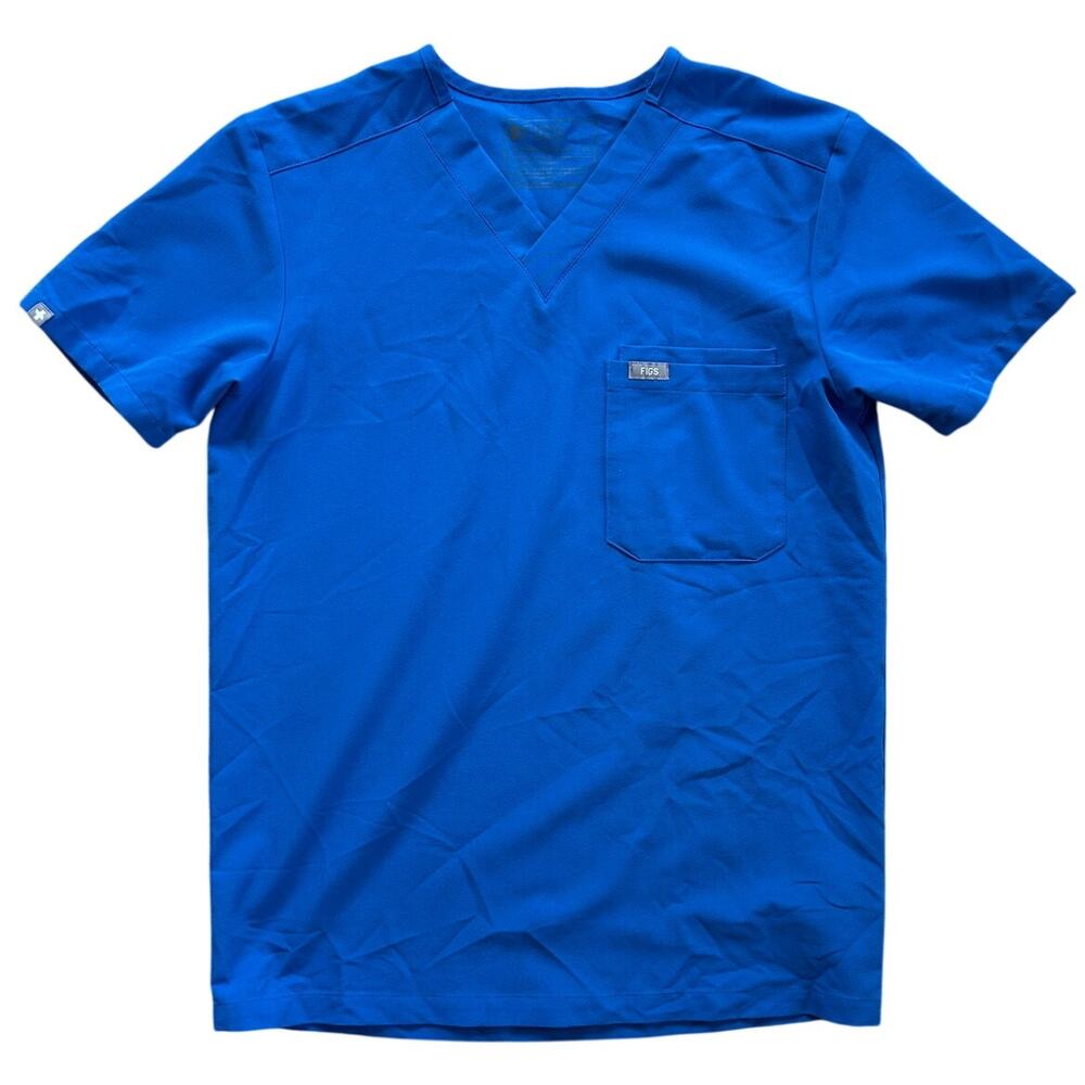 NWOT Figs Leon Winning Blue? Scrub Shirt PO#5302 Size XS
